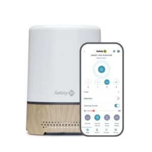 safety 1st smart air purifier, app controlled with ios & android, white