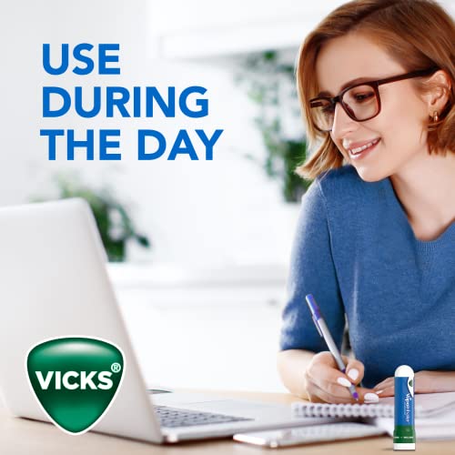 Vicks VapoInhaler, On-the-Go Portable Nasal Inhaler, Non-Medicated, With Refreshing Vicks Vapors, Menthol Scent , 2 Scented Sticks