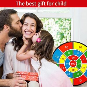 Dart Board Games for Kids,28" Large Dart Board Toys for 4, 5, 6, 7, 8, 9, 10 Years Old Boys/ Girls with 12 Sticky Balls and 3 Colors,Outdoor Games Safe Toy Gifts for 3, 4, 5, 6, 7 Years Old Boys