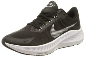 nike mens winflo 8 running shoes, black/dark smoke grey/white, 11