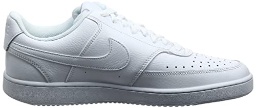 Nike Men's Court Vision Low Sneaker, White/Whiteblack, 13 Regular US