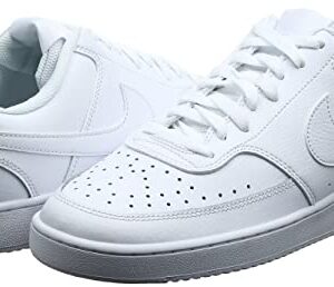 Nike Men's Court Vision Low Sneaker, White/Whiteblack, 13 Regular US