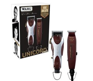 wahl professional 5 star unicord combo with corded magic clip clipper and razor edger trimmer for professional barbers and stylists