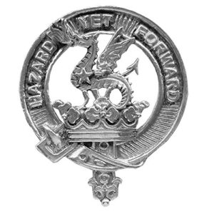 seton clan crest scottish cap badge
