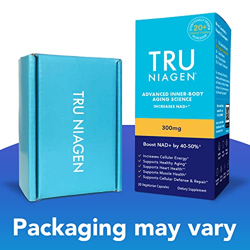 30ct/300mg Multi Award Winning Patented NAD+ Boosting Supplement - More Efficient Than NMN - Nicotinamide Riboside for Cellular Energy Metabolism & Repair. Vitality, Muscle Health, Healthy Aging