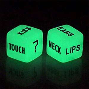 glow in the dark love dice- for couple, anniversary, valentines day, gift for him,her,husband,wife