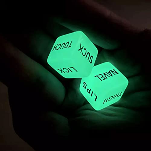 Glow in The Dark Love Dice- for Couple, Anniversary, Valentines Day, Gift for Him,Her,Husband,Wife