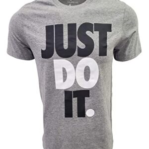 Nike Men's Just Do It Big Logo T-Shirt (Large, Grey Heather)