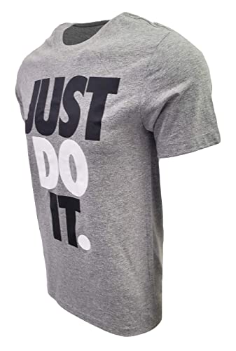 Nike Men's Just Do It Big Logo T-Shirt (Large, Grey Heather)