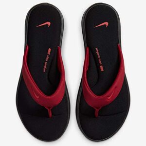 Nike Women's Ultra Comfort Thong AR4498 (Black/Track Red-Noble Red, Numeric_10)