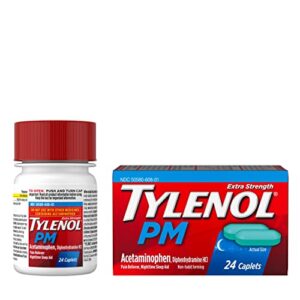 Tylenol PM Extra Strength Pain Reliever & Sleep Aid Caplets, 500 mg Acetaminophen, 24 ct