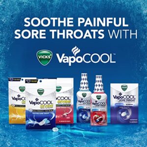 Vicks VapoCOOL Severe, Medicated Drops, Menthol Soothes Sore Throat Pain Caused by Cough, Honey Lemon Chill Flavor, 225 Drops (5 Packs of 45)