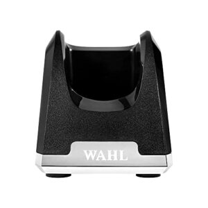 wahl professional – premium weighted charging stand #3801 – compatible with all wahl, sterling, and 5-star cord/cordless clippers – has cord rotation feature