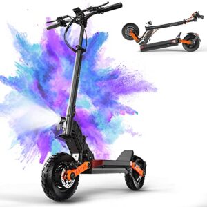 joyor s5 electric scooter, 800w motor 10″ soild tires electric scooter adults up to 31 mph & 34 miles, disk brake scooter for adults