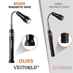 VEITORLD Extendable Magnetic Flashlight, Telescoping Magnet Pickup Tool - Gifts for Men Dad Husband Him From Daughter Son, Unique Birthday Gifts Ideas for Boyfriend Grandpa Brother Women