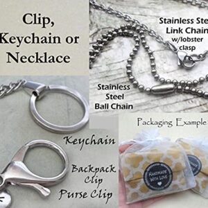 St. Elizabeth Ann Seton Necklace, Keychain or Clip, Patron Saint Confirmation Gift, Birthstone Crystal and Initial Charm