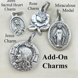 St. Elizabeth Ann Seton Necklace, Keychain or Clip, Patron Saint Confirmation Gift, Birthstone Crystal and Initial Charm