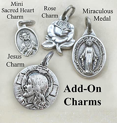 St. Elizabeth Ann Seton Necklace, Keychain or Clip, Patron Saint Confirmation Gift, Birthstone Crystal and Initial Charm