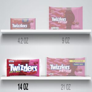 TWIZZLERS PULL 'N' PEEL Cherry Flavored Laydown Bag, 14 oz.