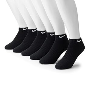 nike men’s 6-pk. low-cut performance socks, s 8-12 (black)