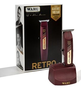 wahl professional- 5 star series cordless retro t-cut trimmer #8412 great for professional stylists and barbers 60 minute run time