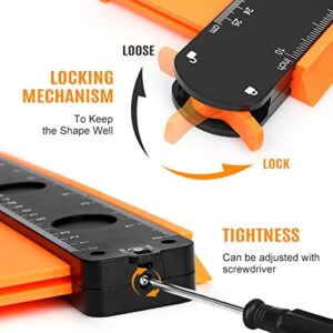 DODOWIN Contour Gauge Profile Tool, Men Gifts for Dad Husband Boyfriend Grandpa, Shape Duplicator Flooring Tools for DIY Tile Laying Woodworking, Anniversary Birthday Gift Ideas for Him, Cool Gadgets