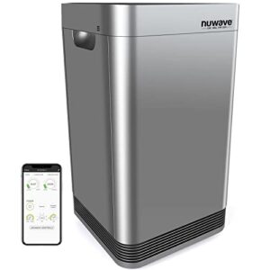 nuwave oxypure smart air purifier cleans x-large area up to 2,671sq ft, 5-stage filtration, auto mode with air quality & odor sensors, removes 100% of dust, smoke, pollen, allergens, odors, 5-yr wty