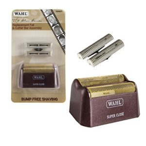 wahl professional 5 star series shaver shaper replacement super close gold foil and cutter bar assembly, super close shaving for professional barbers and stylists – model 7031-100…