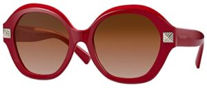 valentino rockstud va 4086 red/brown shaded 54/18/140 women sunglasses