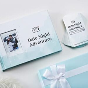 40 Date Night Ideas Card Deck Game - Unique Scratch Off Date Night Games for Couples with Adventure Photo Album Book, Romantic Valentines Day and Wedding Anniversary Couples Gifts for Him and Her