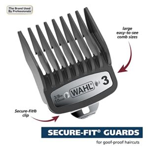 Wahl Clipper Genuine Elite Attachment Guard Organization Kit with Hair Clipper Guide Combs, 14 Piece Elite Storage Kit for Wahl Hair Clippers -3291-200