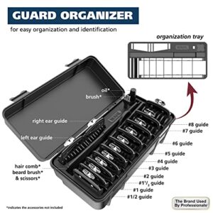 Wahl Clipper Genuine Elite Attachment Guard Organization Kit with Hair Clipper Guide Combs, 14 Piece Elite Storage Kit for Wahl Hair Clippers -3291-200