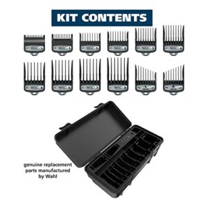 Wahl Clipper Genuine Elite Attachment Guard Organization Kit with Hair Clipper Guide Combs, 14 Piece Elite Storage Kit for Wahl Hair Clippers -3291-200