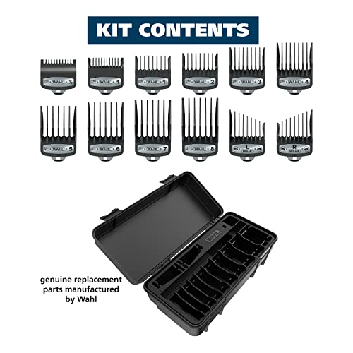 Wahl Clipper Genuine Elite Attachment Guard Organization Kit with Hair Clipper Guide Combs, 14 Piece Elite Storage Kit for Wahl Hair Clippers -3291-200