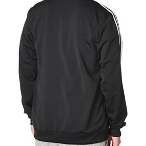 adidas Men's Essentials Warm-Up 3-Stripes Track Top, Black/White, XX-Large