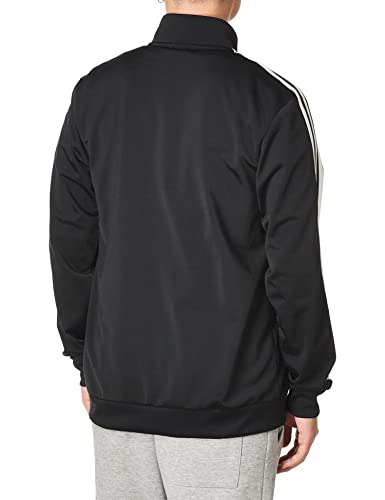 adidas Men's Essentials Warm-Up 3-Stripes Track Top, Black/White, XX-Large