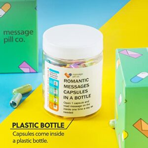 Capsule Letters Message in a Bottle - Couples Gifts Love Notes for Him or Her, Great Romantic Girlfriend and Boyfriend Gift - Includes 50 PCS of Written Love Pills Letters in a Bottle