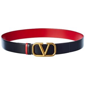 Valentino Vlogo 40Mm Reversible Leather Belt, 85, Black