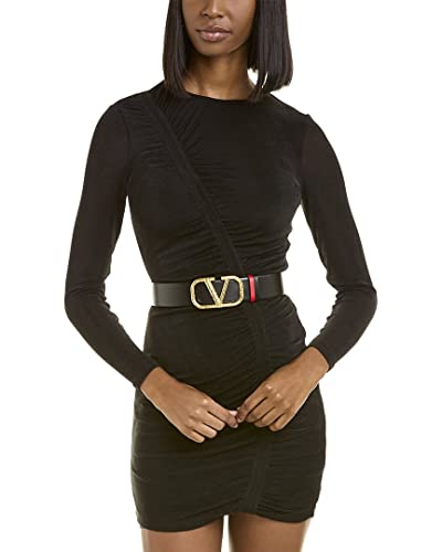 Valentino Vlogo 40Mm Reversible Leather Belt, 80, Black