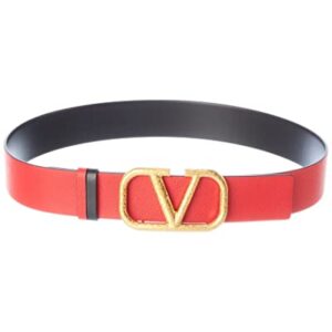 Valentino Vlogo 40Mm Reversible Leather Belt, 80, Black