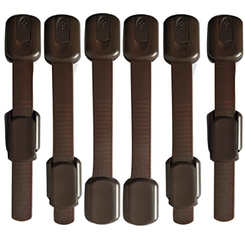 Child Safety Cabinet Locks for Baby Proof,Child Proof Safety Locks for Cabinets,Drawers,Cupboard,Oven,Fridge(Brown Cabinet Locks-8Packs)