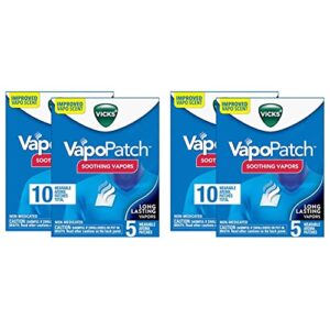 vicks vapopatch, wearable mess-free aroma patch, soothing & comforting non-medicated vapors, for adults & children ages 6+, 5ct (4 pack)