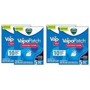 Vicks VapoPatch, Wearable Mess-Free Aroma Patch, Soothing & Comforting Non-Medicated Vapors, for Adults & Children Ages 6+, 5ct (4 Pack)