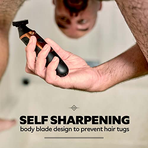 Dollar Shave Club | Double Header Electric Trimmer | Electric Razor with a Beard Trimmer Head & Separate Body Grooming Head | Waterproof Body Shaver & Beard Trimmer, Black