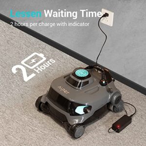 AIPER Elite Pro Cordless Robotic Pool Cleaner, Wall-Climbing Automatic Pool Vacuum Cleaner, 120 Mins Running Time and Fast Charging, Ideal for Above & In-Ground Swimming Pools up to 60 Feet