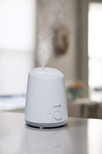 Safety 1st Stay Clean Humidifier, Ultrasonic Mist, One Gallon Easy to Fill Tank, LED Light, and Filter Free