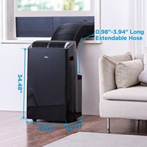 Midea Duo 12,000 BTU (10,000 BTU SACC) HE Inverter Ultra Quiet Portable Air Conditioner, Cools up to 450 Sq. Ft., Works with Alexa/Google Assistant, Includes Remote Control & Window Kit