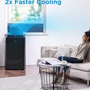 Midea Duo 12,000 BTU (10,000 BTU SACC) HE Inverter Ultra Quiet Portable Air Conditioner, Cools up to 450 Sq. Ft., Works with Alexa/Google Assistant, Includes Remote Control & Window Kit