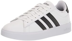 adidas men’s grand court 2.0 tennis shoe, ftwr white/core black/ftwr white, 12