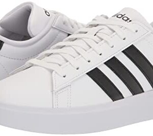 adidas Men's Grand Court 2.0 Tennis Shoe, FTWR White/Core Black/FTWR White, 12